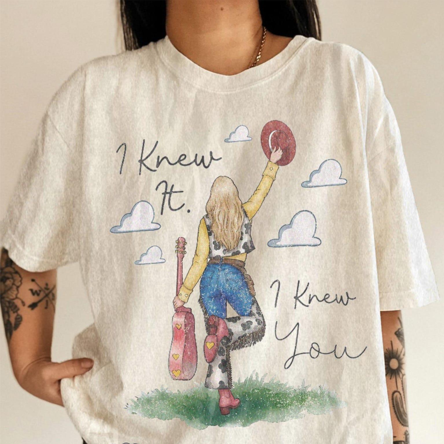 I Knew You Shirt, Retro Country Cowgirl Tee, Western Concert Outfit, Vintage Rodeo Graphic Shirt, Comfort Colors Tee, Country Music Lover Gift, Trendy Western Apparel