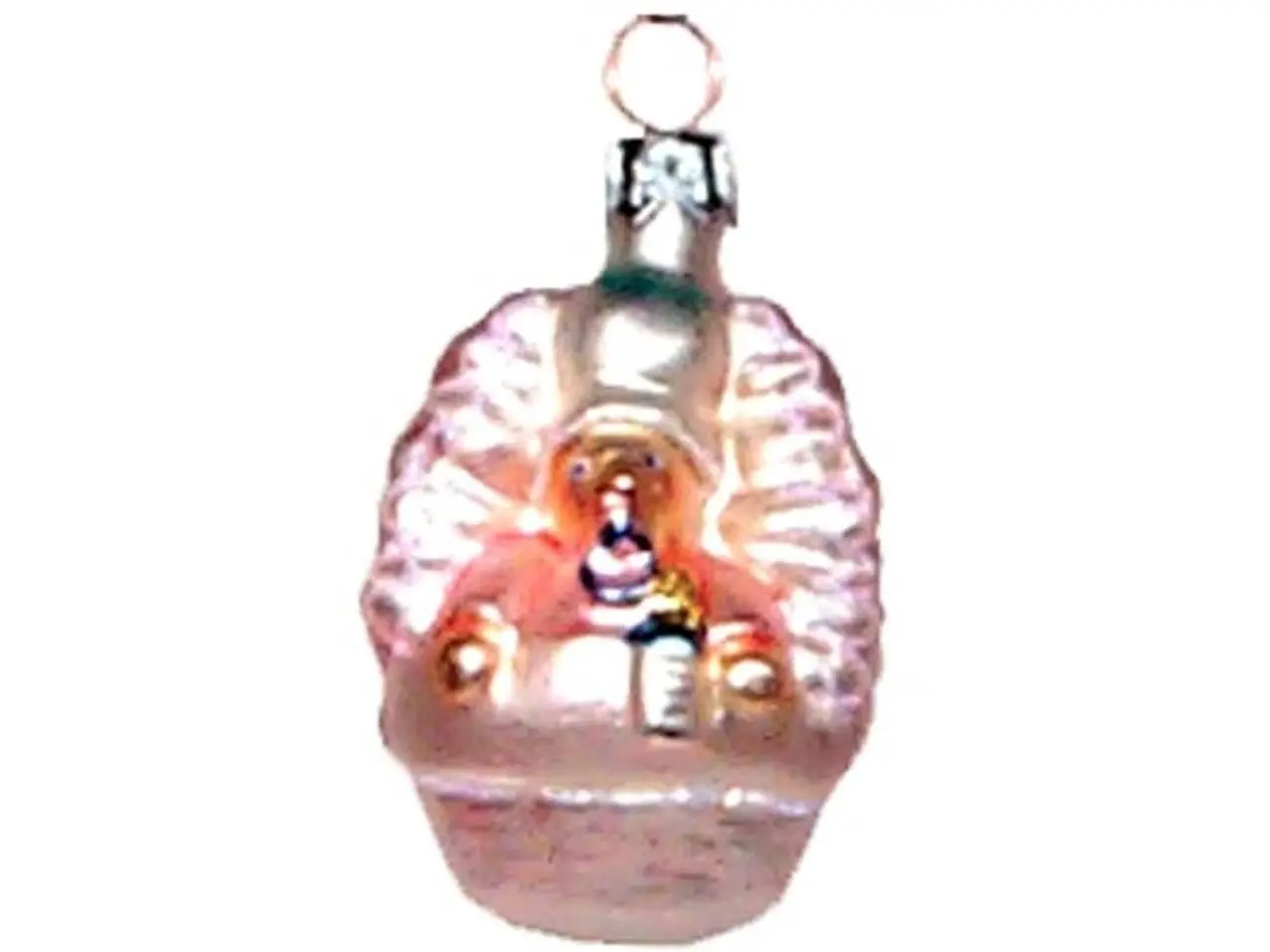 GEDA GL1093P Hand-blown Mini-Glass Ornament - Polish Pink Baby, 2.75H x 1.5W x 1.25D in, No Redundant Features, Home & Holiday Decoration Supply