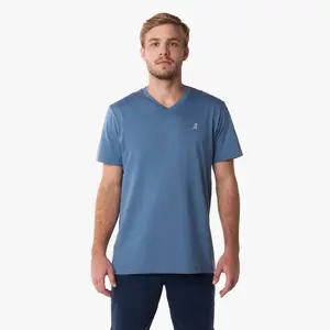 Men's V-Neck Jersey T-Shirt — Copen Blue