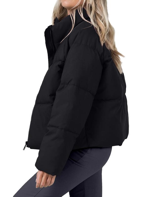 Polu Women's Puffer Jackets Oversized Long Sleeve Winter Zipper Coat Warm Quilted Jackets with Pockets