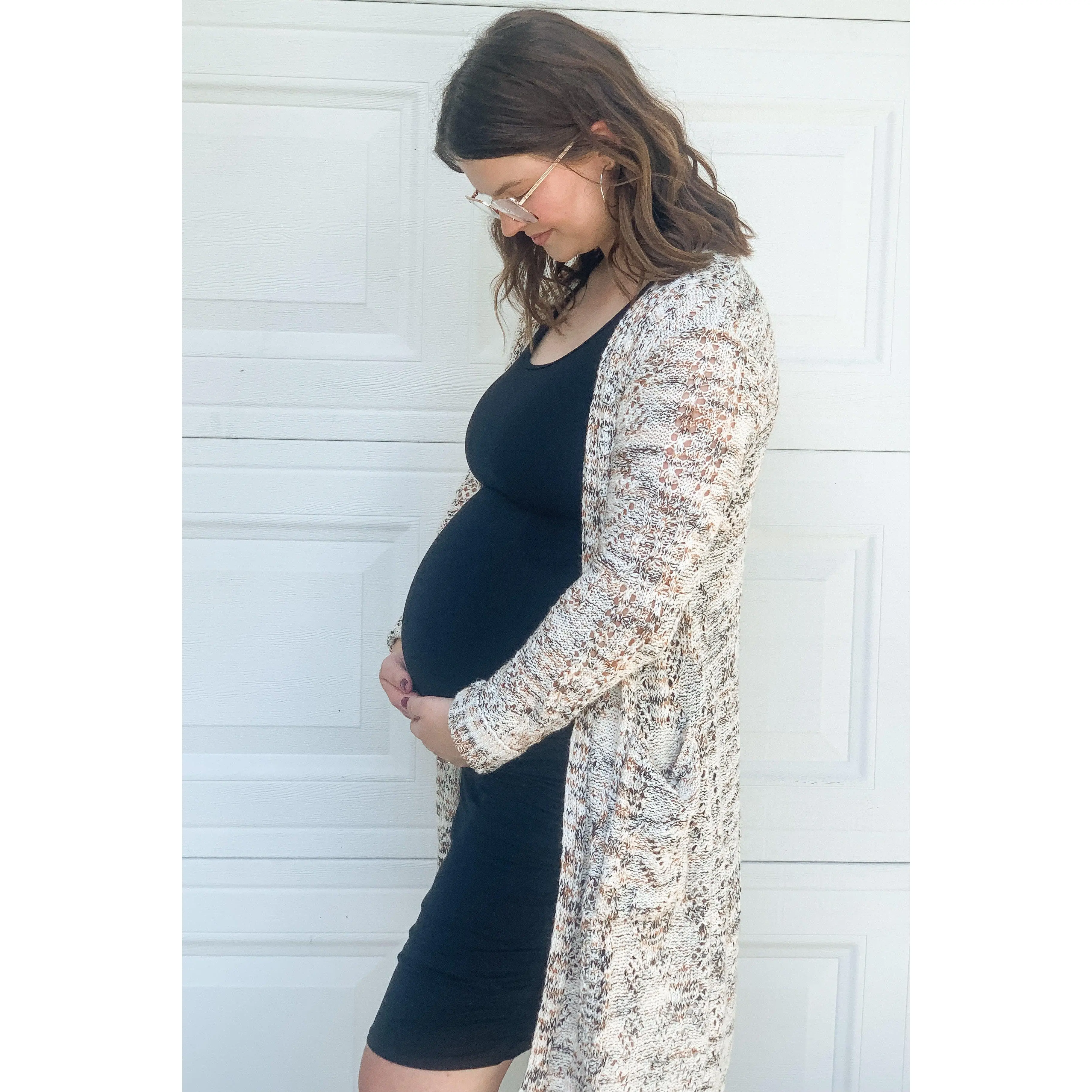 Black Solid Ruched Fitted Maternity Bodycon Midi Dress - TikTok Shop Black Solid Ruched Fitted Maternity Bodycon Midi Dress - TikTok Shop