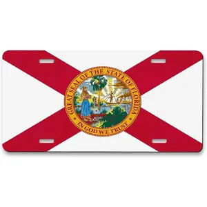 Pehede License Plate State of Florida Flag License Plates for Front of Car 6X12 Inch