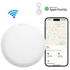 Air Tracker Tag-1/2/4 Pack, Item Finder Works with Find My App (iOS Only), Luggage Tracker for Bags, Keys, Wallets,  with Holder Keychain, Wireless Tag, Wireless Positioning Tracker