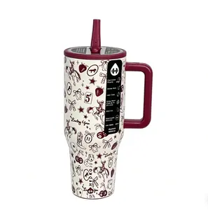 HydroJug Travel  40oz Classic Western Cowboy print Insulated Stainless Steel Reusable  - Portable Leak-Proof Coffee Flask with Handle & Straw, Fits Car Cup Holder, Ideal for Gym, Gift for Adults outdoorfun father day tumbler