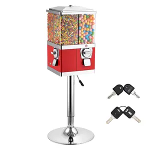 VEVOR Candy Vending Machine, Four Compartment Candy Vending Machine with Stand, Gumball Candies Vendings Machines with Adjustable Height, Vintage Candies Dispenser for Shop, Arcade, Family Gathering