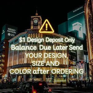 $1 Custom Neon Sign Design Deposit | Personalized LED Name Light | Pay Balance Later