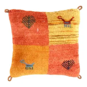 Canvello Lori Baft Rust Orange Throw Pillows - 16"X16"