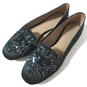 Pre-owned Tory Burch Others Small Leather Goods Bijou Satin Flat Shoes