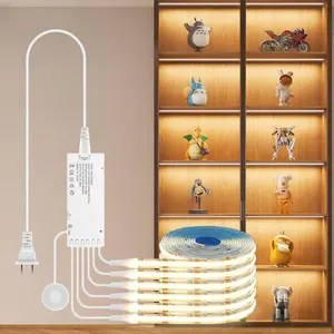Adjustable LED Kitchen Cabinet Light Strip, Touch Sensor Motion Switch, Warm, Us Plug, Decorative Backlight for Bedroom Closet