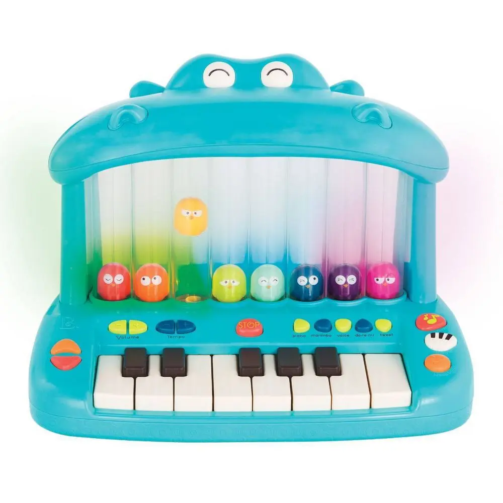 B. toys Toy Piano for Toddlers Hippo Pop