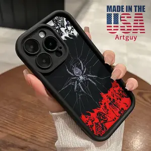 Case for iPhone 16 Pro Max 15 Plus 16E 14 13 12 11 XS XR Artistic Spider  Advanced fashion gift Drop Protection Shockproof Soft Silicone smartphone Cover