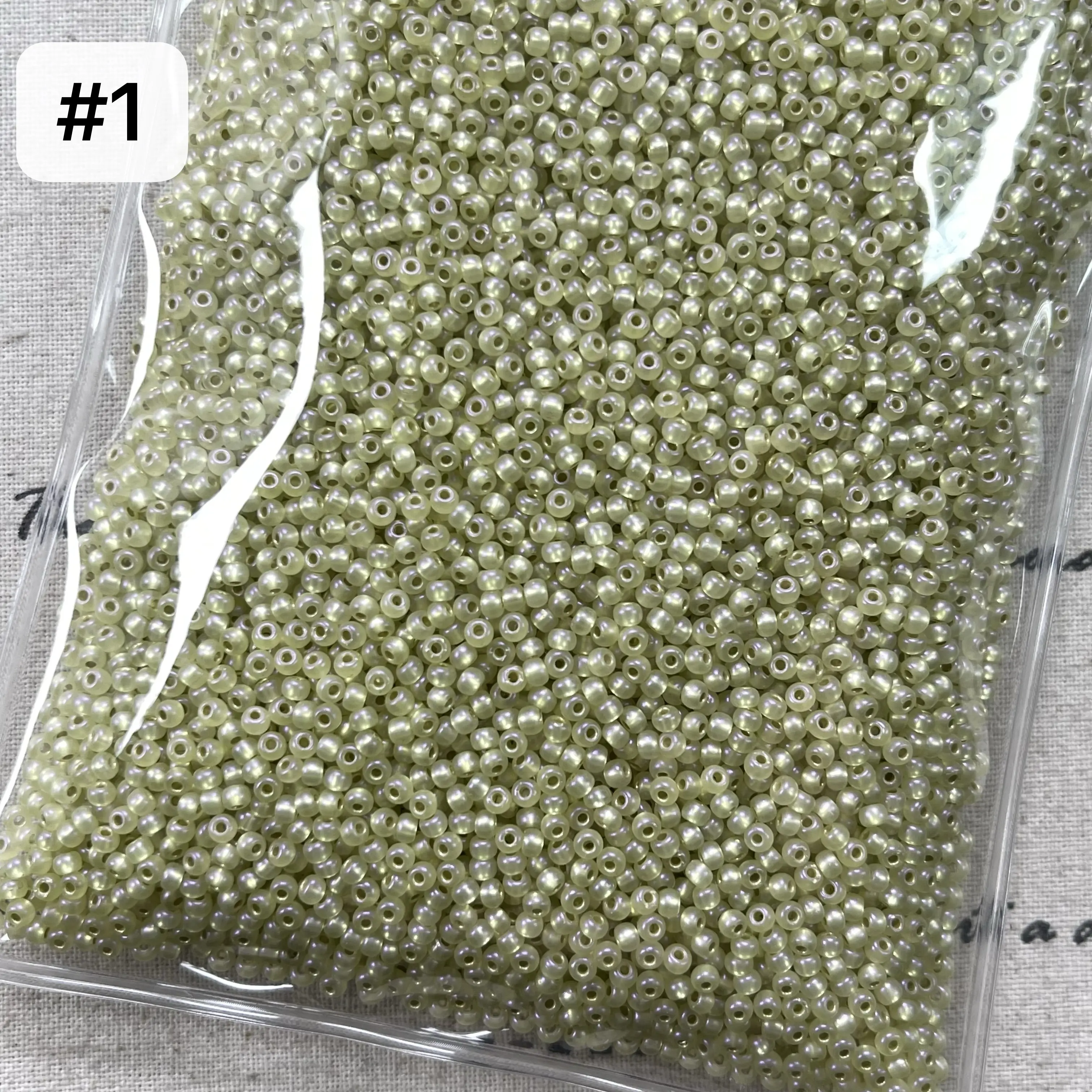 2mm Silver-Fill Donut Shape Glass Beads - 6 Colors, 30g Bead Assortment for Jewelry Craft