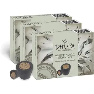 White Sage Smudge Cups - 3 Pack