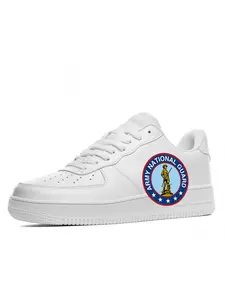 Army National Guard Flag fashionable men's trendy sneakers, featuring a durable outsole and cool design, suitable for casual sports and daily commuting.