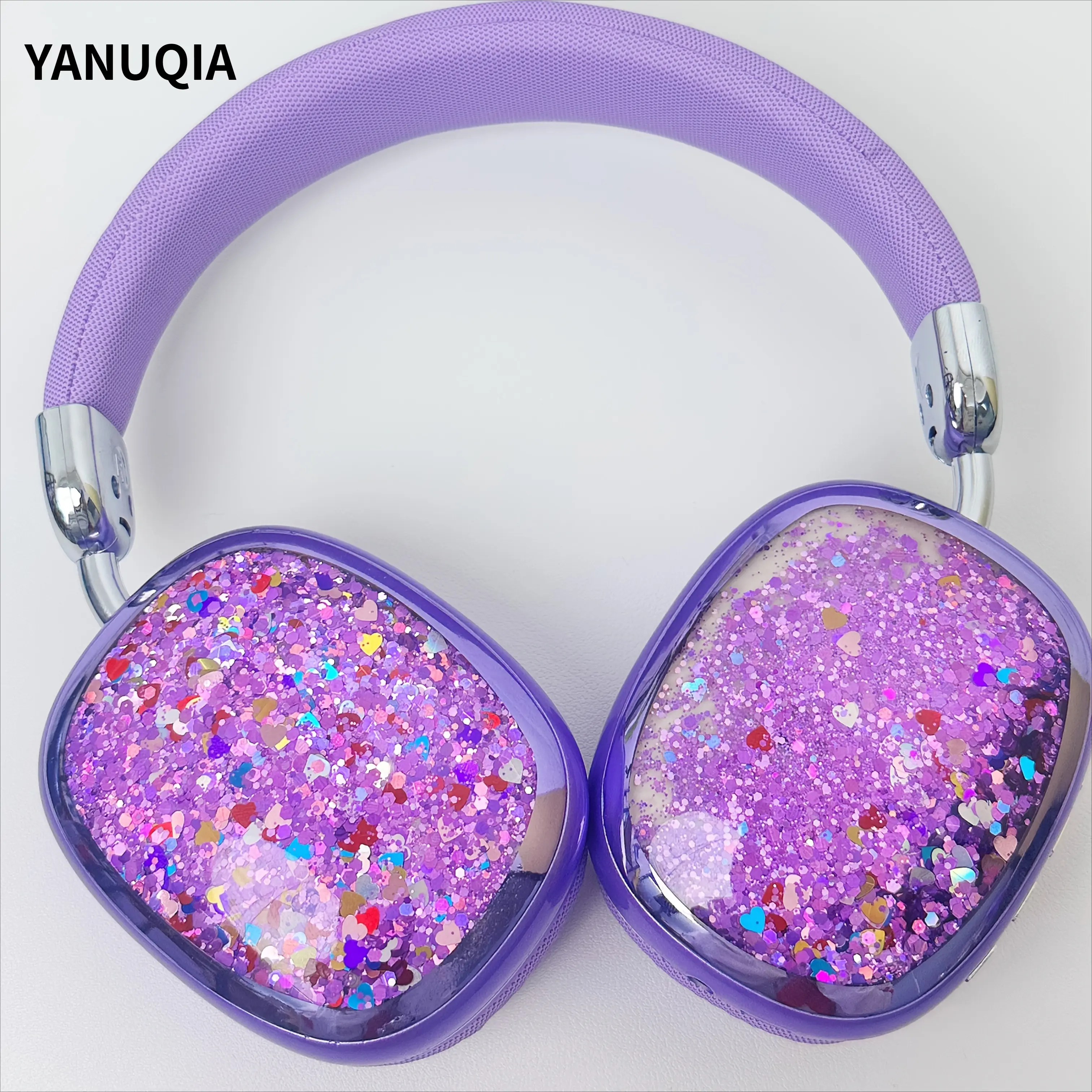 YANUQIA Foldable In-Ear Sports Wireless Earbuds - Dreamy Quicksand Design, Bluetooth Connectivity, Flip Feature, Ultra-Low Latency, Rich Bass Impact, Ideal for Lagfree Workouts, Headphone Electronic Audio Gift