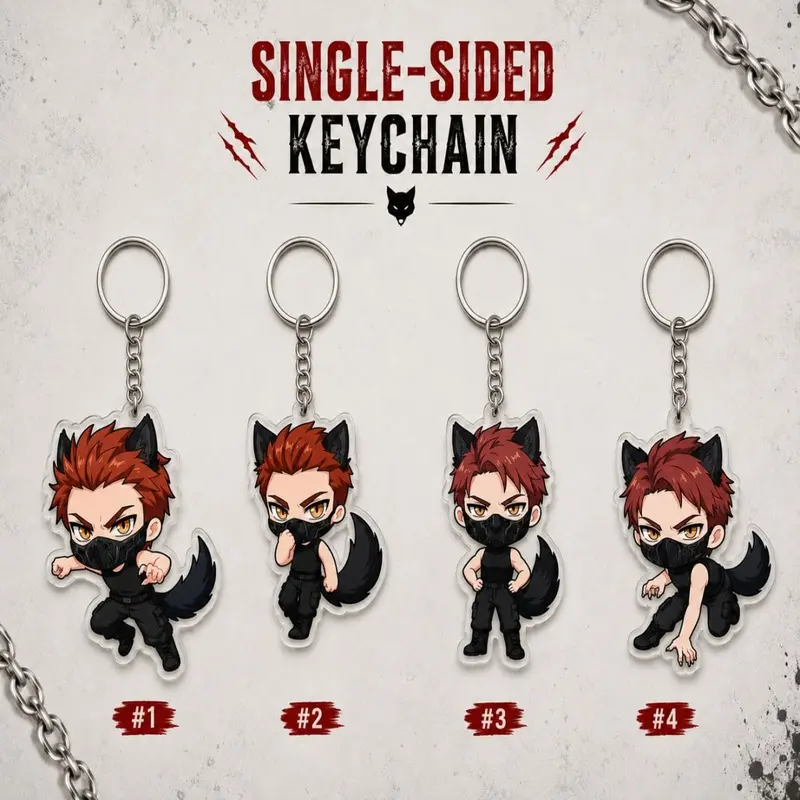 Sci-Fi Romance Acrylic Keychain, Fantasy Character Bag Charm, Cute Collectible Gift