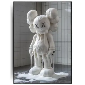 Kaws White shower Poster, Hypebeast Toys Poster, Figure Printable Wall Art, Minimalist Companion Decor, Gift for Boyfriend, No Frame
