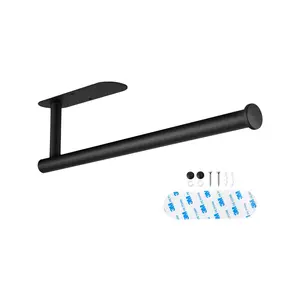 【Father's Day】VEVOR Paper Towel Holder Under Cabinet, High-Quality Stainless Steel Paper Towel Holder, Self Adhesive or Drilling Paper Towel Holder Wall Mount for Kitchen, Bathroom, Pantry