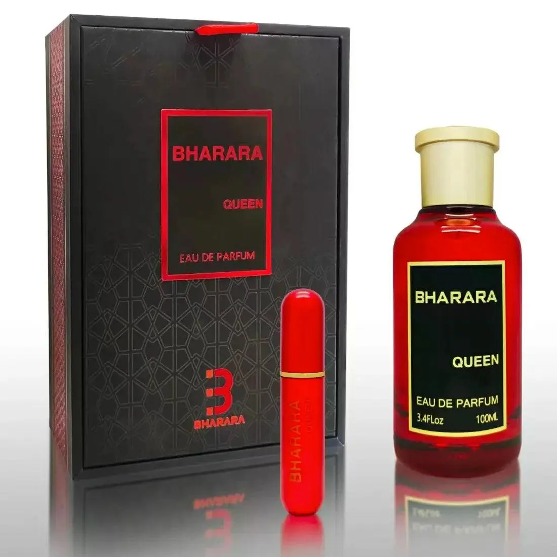 BHARARA QUEEN Women's EDP Perfume Spray, 100ml (3.4oz) Caramel Scent Floral Amber Body Perfume