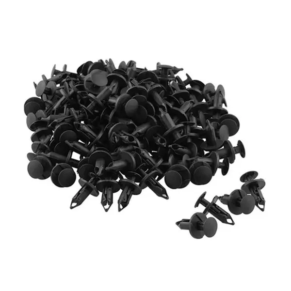 1120-Pack 8mm Snap-In Auto Car Bumper Clips, Plastic Rivet Fasteners for Fender Fastening, Hole Push Pins (New), Snap-In Clip