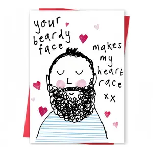 1PC Funny Valentine's Card for Him, Mens Valentines Day Gifts, Unique Valentines Day Card for Husband Boyfriend Fiance, Custom Message Card