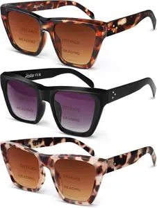 3 Pack Bifocal Reader Sunglasses Women -  Sun Reading Glasses Womens W/ Eye  Outdoor UV400 Protection Eyewear 2.50