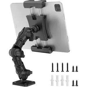 OHLPRO Tablet Holder Car Tablet Holder Truck 360 °     Rotation Adjustable Composite Arm Drill Base + Metal Clamp iPad Car Mount for 5-13 Inch Tablet Smartphone Dashboard Holder
