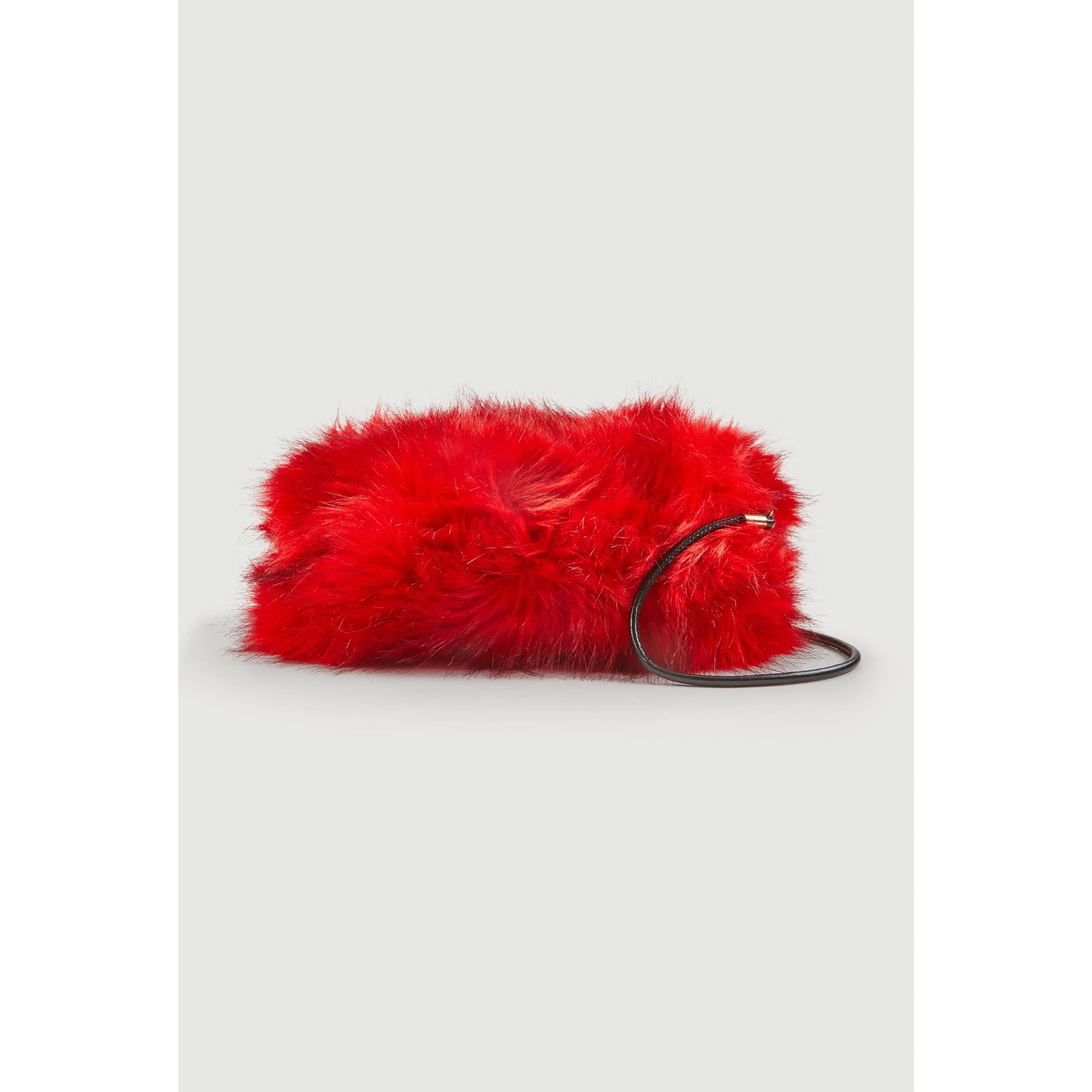 Faux Fur Convertible Muffler Clutch Bag