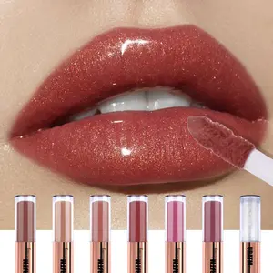Double-ended lip glaze, matte stacking, pearlescent shimmering lip gloss, not easy to stick to the cup, long-lasting and does not fade