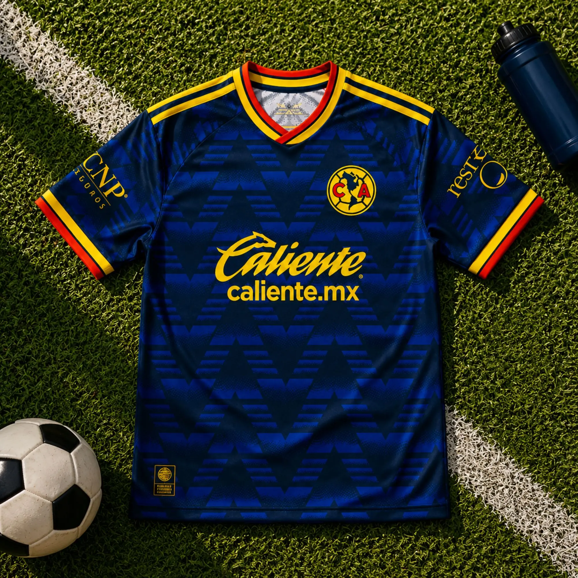 Men's Liga MX Club America 26-27 Breathable Short-Sleeve Soccer Jersey Navy Blue, Professional Sports Game Day Football Jersey Shirt, Gift for Him