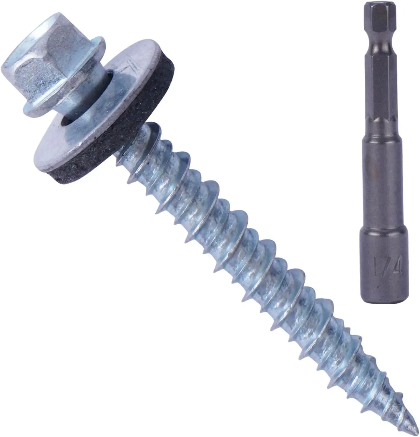 400 count Metal Roofing Screws 10 x 1 inch, Hex  Sheet Metal Roof Screw with EPDM Washer for Corrugated Roofing