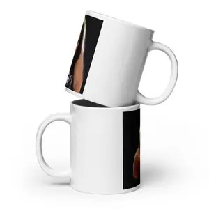 White glossy mug