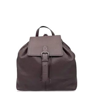 Pre-owned Bottega Veneta Leather Backpacks Backpack Calfskin Burgundy (kc030126c2)