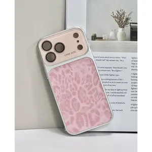 Original Leopard Print Texture Phone Case For iPhone 17 16 15 14 13 Pro Max Large Window Lens Protection Shockproof Matte Cover