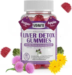 VIDAVITE Liver Cleanse Detox & Repair Gummies — Sugar-free, US-Made, 1500mg Milk Thistle Supplement with Artichoke, Dandelion and 20+ Herbs — Liver...
