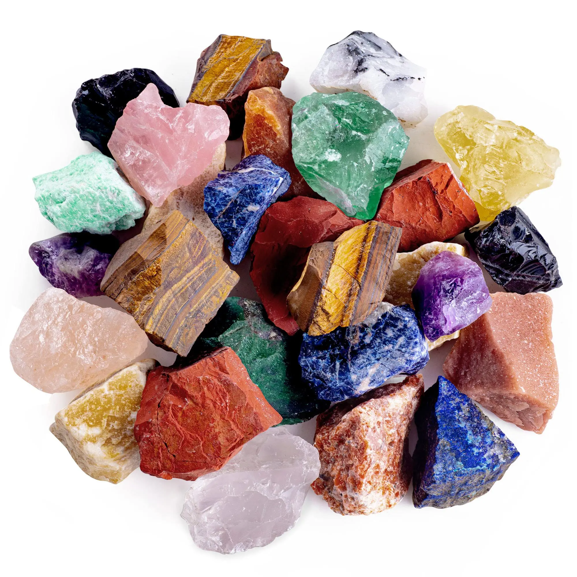 1 Lb Bulk Rough Madagascar Stones Mix Crystal For Tumbling Fountain Rocks Decoration Polishing Wire Wrapping Large Inch