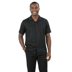 Black Textured 2-Piece Walking Suit Set - Classic Fit