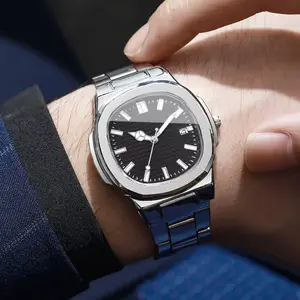 Luxury Square Men Business Watches Calendar Mens Quartz Watch Clock Gift Reloj Hombre（Without Box） yolako