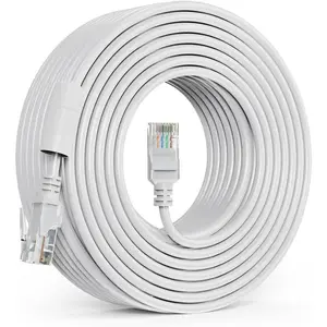 Cat5e Flat Ethernet Cable, High-Speed Rj45 Network Wire, 26awg Copper-Clad Aluminum Core, Waterproof, Suitable for Outdoor Use