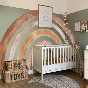 A set of five bohemian-style rainbow wall stickers for home decoration and beautification, self-adhesive, BM6137-ZY