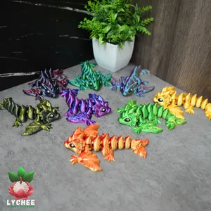 Tiny Wyvern Dragon | Articulated Dragon | Colorful Adorable Dragons | Desk Buddy | Fidget Toy | Unique Color Dragons