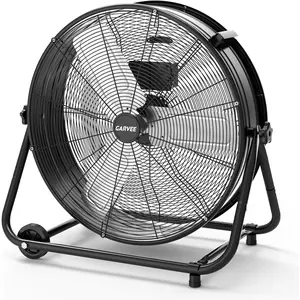 Industrial High Velocity Drum Fan – 3 Speed, Heavy Duty Metal Floor Fan for Workshop, Garage, Warehouse, Patio & Factory