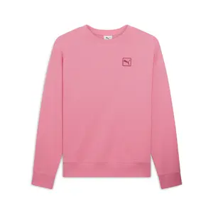 PUMA Womens Essentials Elevated Comfort Crew Neck Sweatshirt Casual - Pink