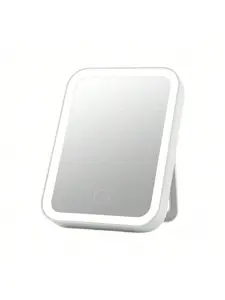 Portable LED Makeup Mirror - Double-Sided with 1x/2x Magnification, Adjustable Brightness, Ideal for RGP Lenses, Travel & Home Use, Holiday Gift