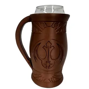 Rebel Alliance 3D Printed Can Holder Mug with Plastic Glass