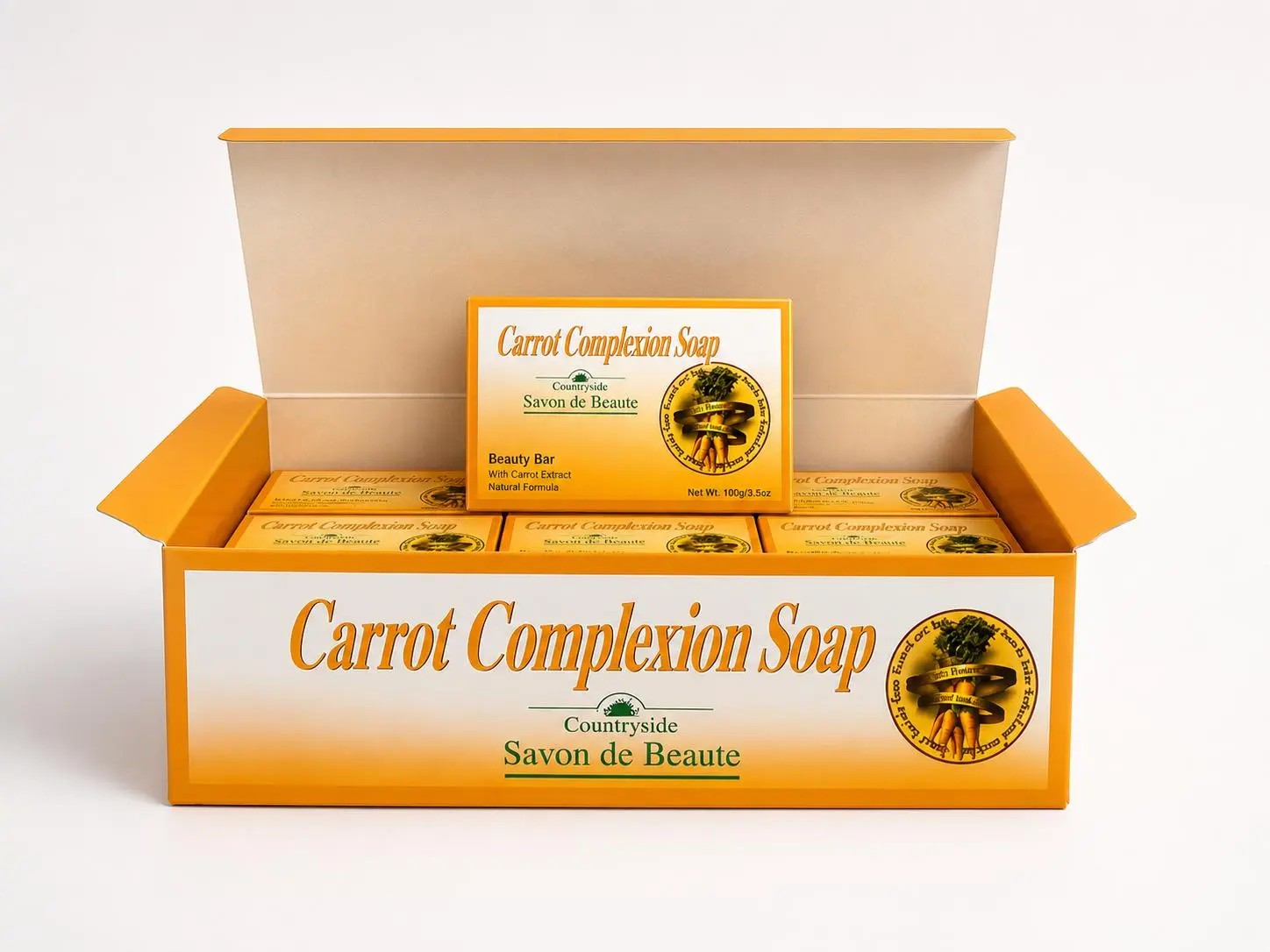 Countryside Carrot Complexion Beauty Soap 12 Pack (125g each)