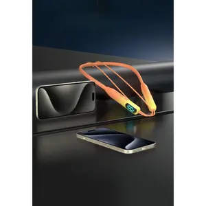 New Wireless Headphones Earbuds Wireless, Bluetooth Neckband Earphones with MP3 Mode, 48H Battery LED Display, Karaoke Ear Return for Sports