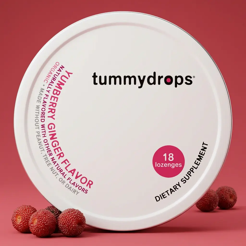 Organic Yumberry Ginger Tummydrops 18 ct