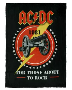 AC/DC Blanket For Those About To Rock 1981 Silk Touch Fleece Throw 46"X60"