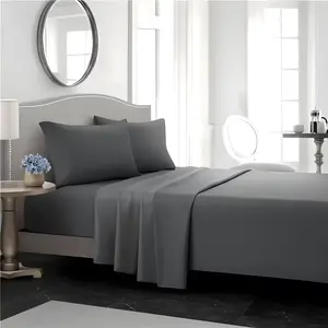 Summer four-piece bedding set, extra cool sheets, simple and versatile, suitable for those who get hot easily, five-star hotel experience, fitted sheet with deep pockets up to 16 inches, breathable full-size bed linen, perfect for student dormitories